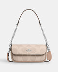 Coach Hailey Flap Bag in Signature Canvas – Sand / Taupe