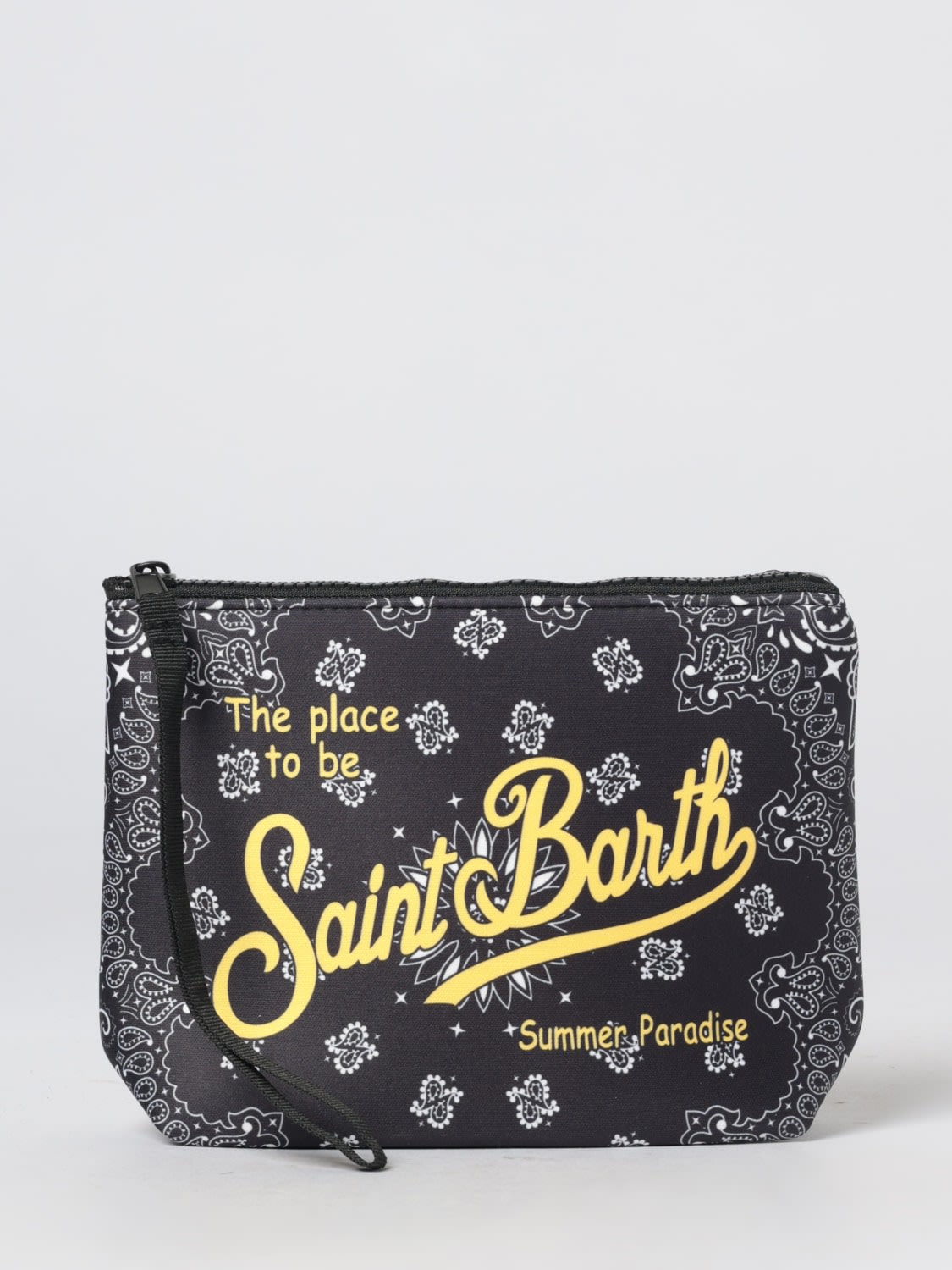 MC2 Saint Barth Aline Bandana Pouch – Black / Yellow