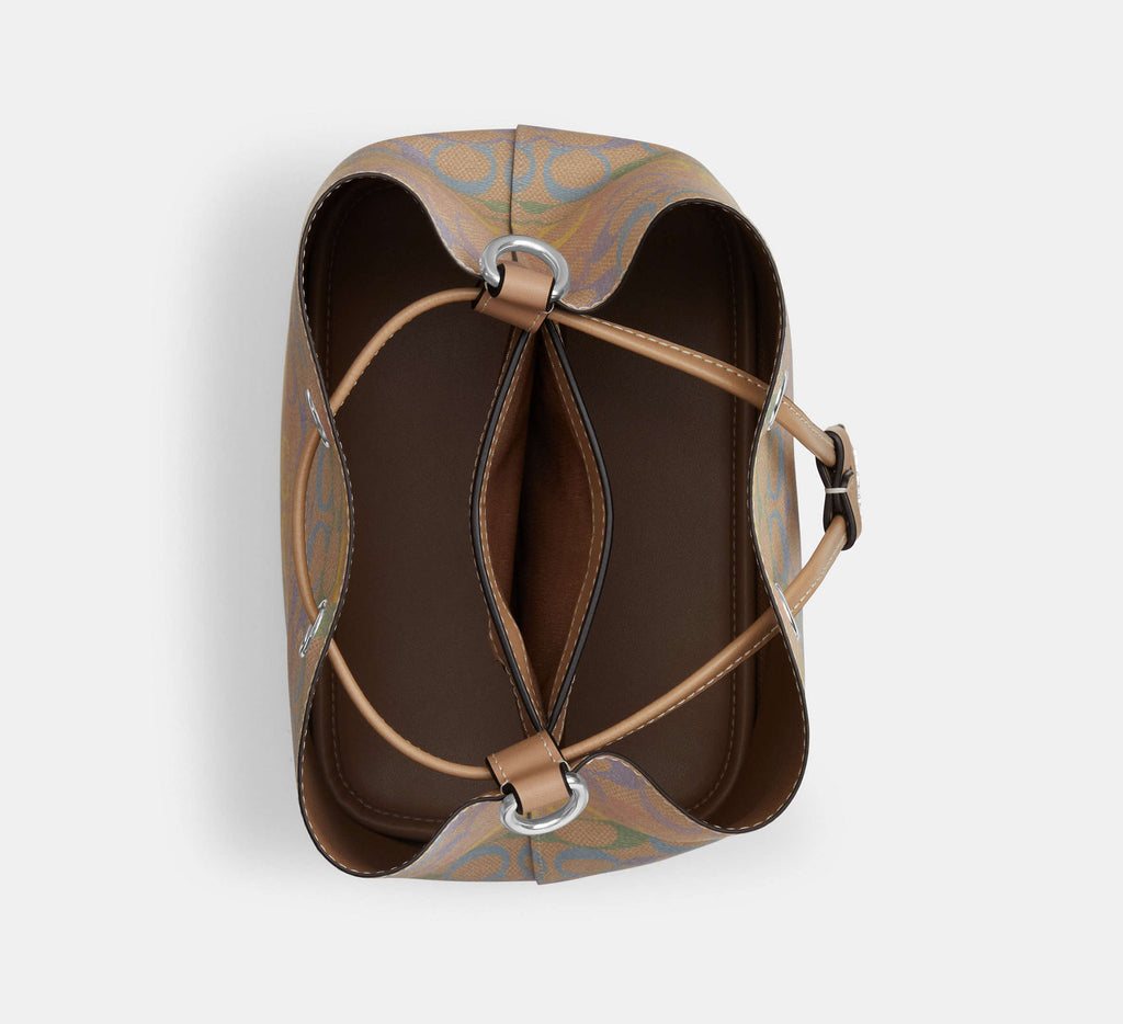Coach Rowan Bucket Bag in Rainbow Signature Canvas