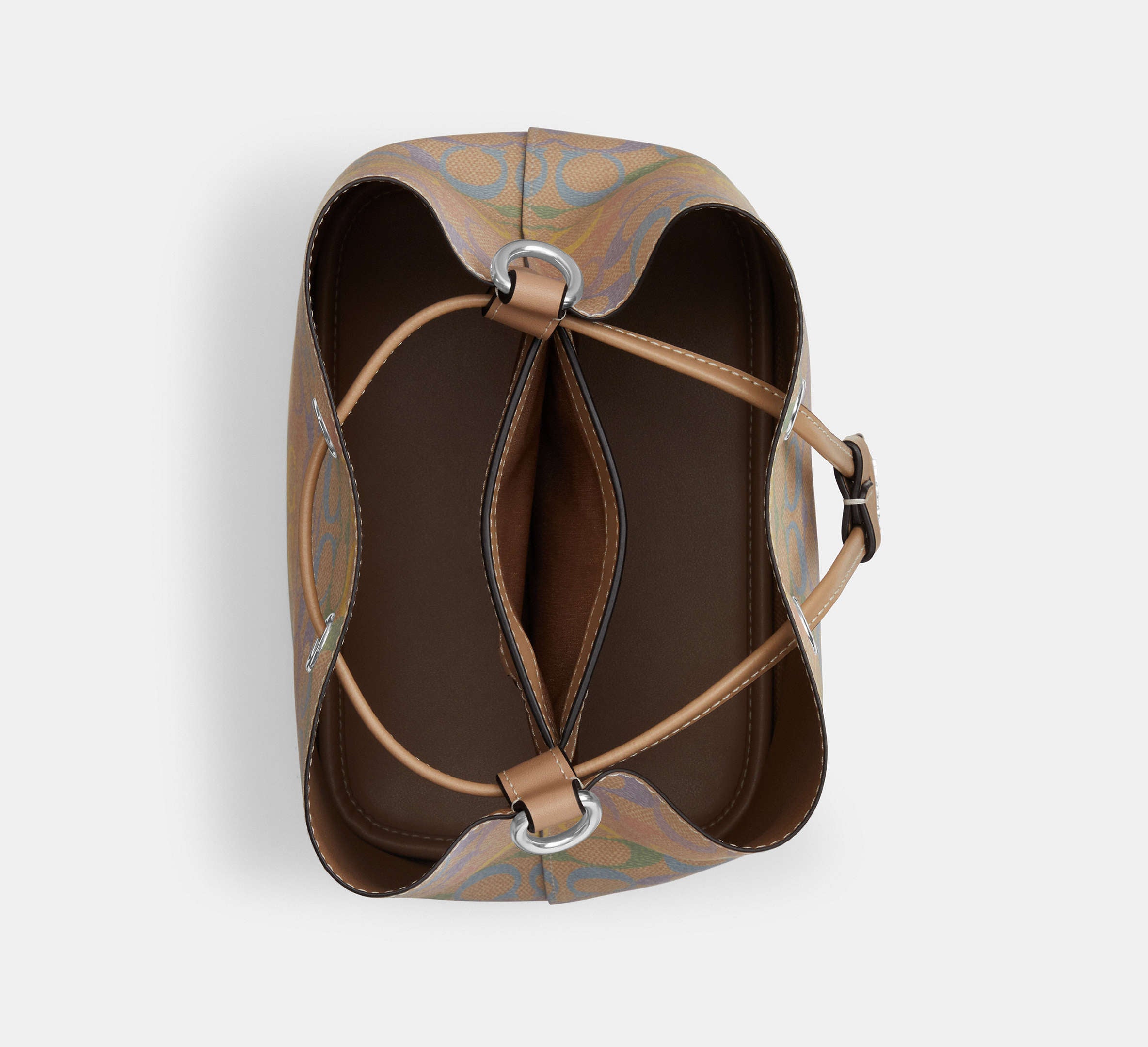 Coach Rowan Bucket Bag in Rainbow Signature Canvas