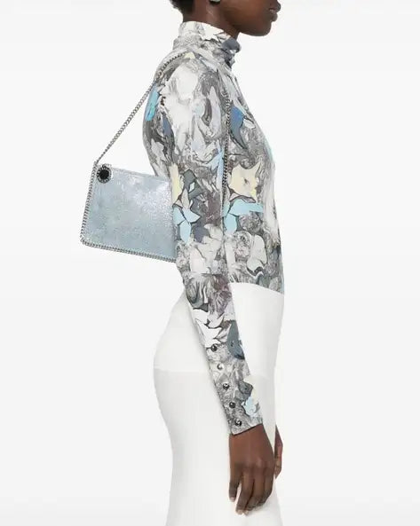 Stella McCartney Falabella Pochette Shoulder Bag – Silver blue