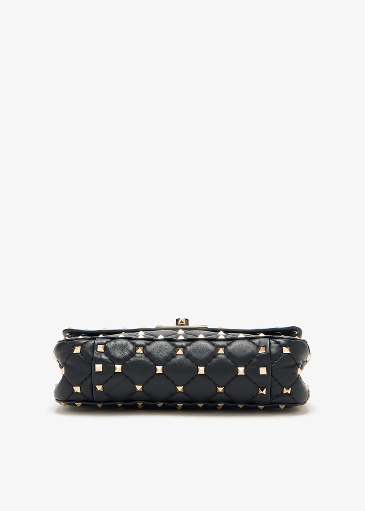 Valentino Garavani Medium Nappa Rockstud Spike Bag – Black