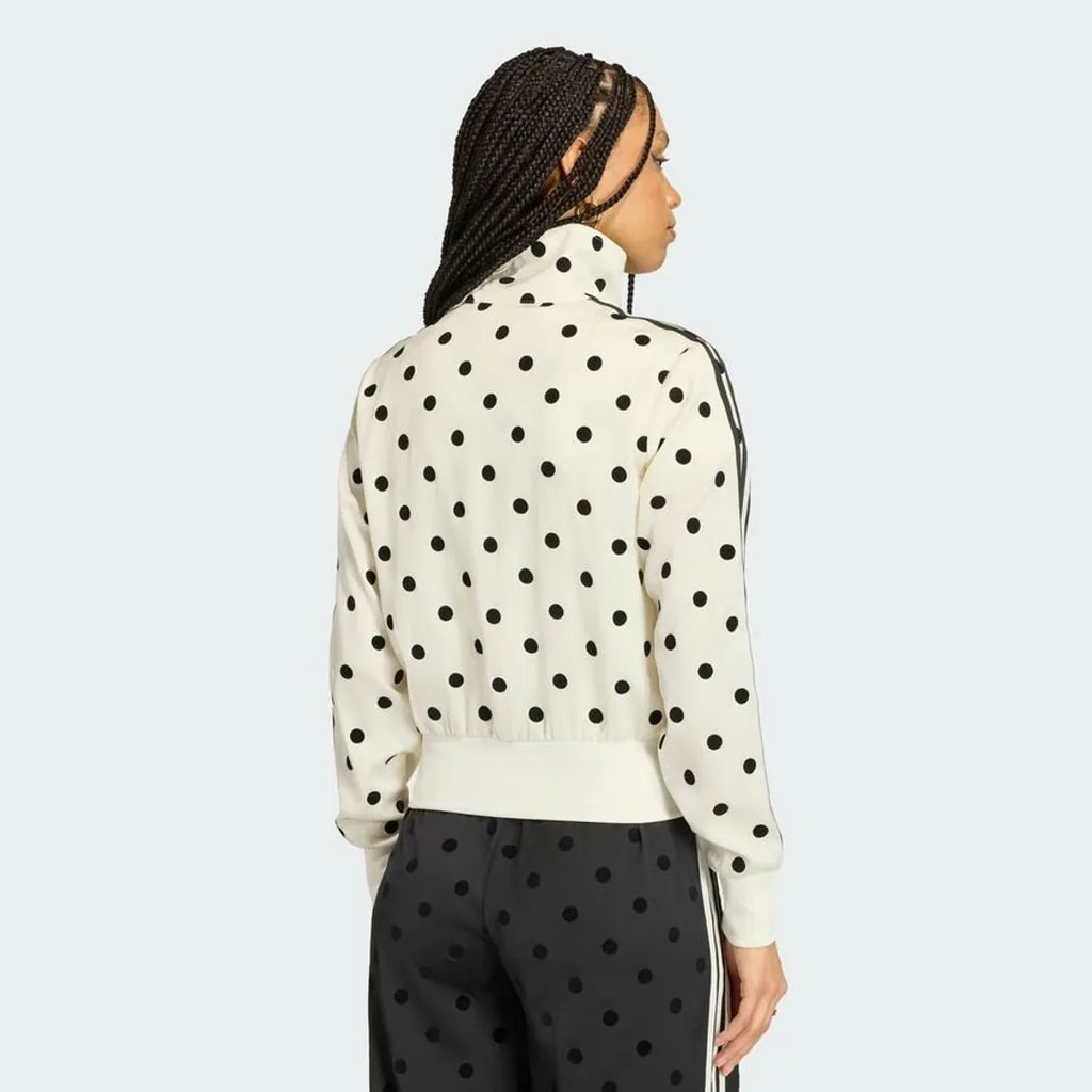 adidas Satin Polka Dots TT Track Top – Off White / Black