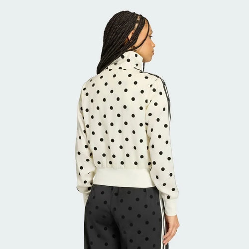 adidas Satin Polka Dots TT Track Top – Off White / Black