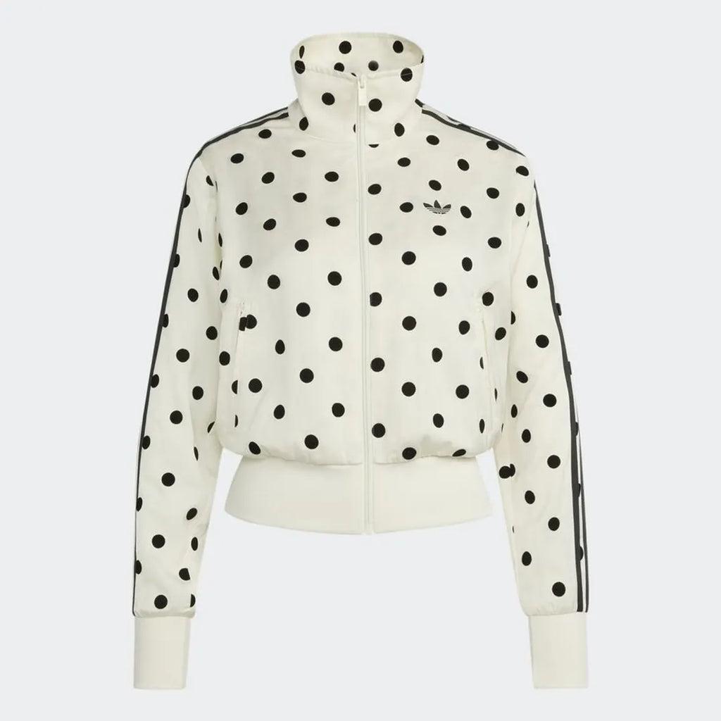adidas Satin Polka Dots TT Track Top – Off White / Black