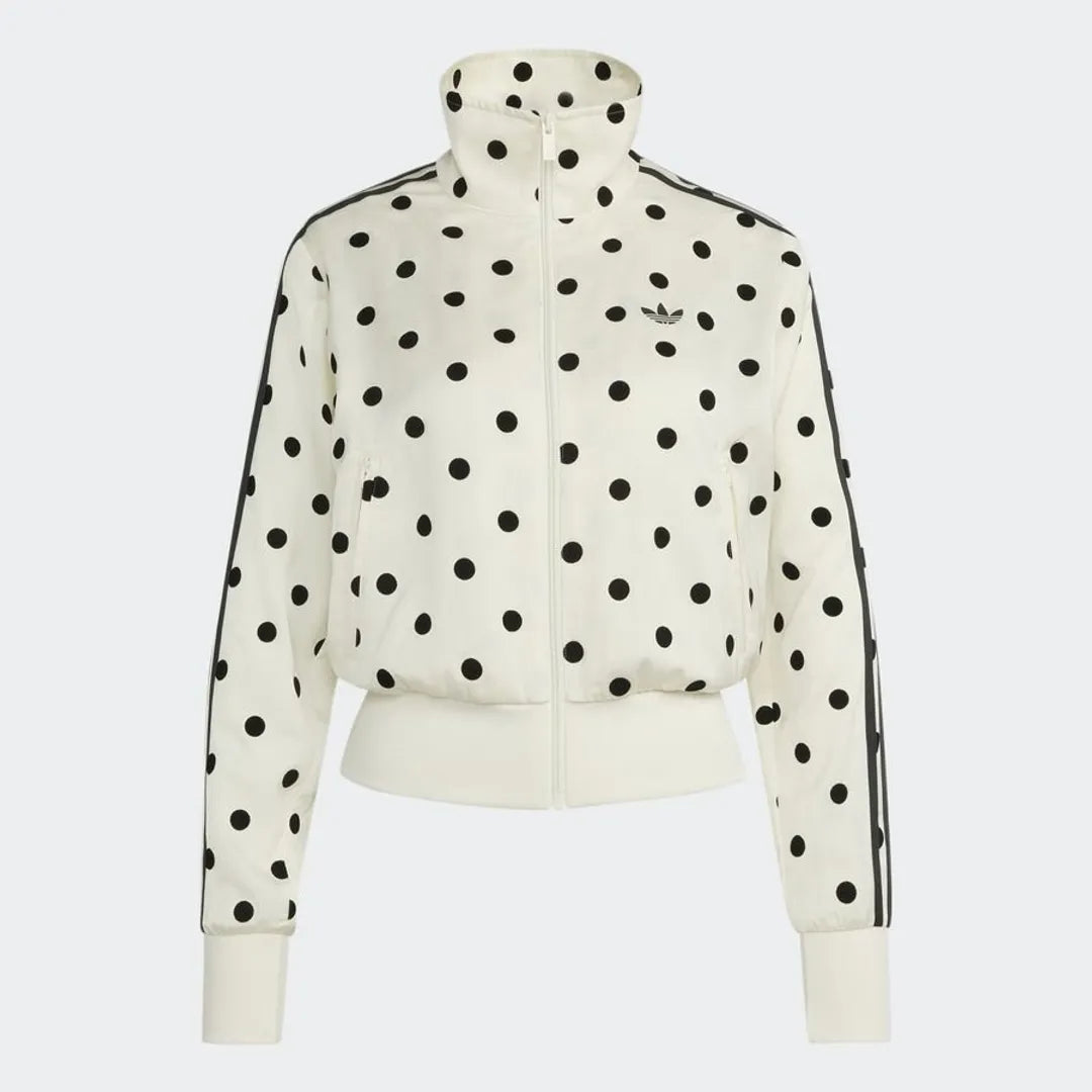 adidas Satin Polka Dots TT Track Top – Off White / Black