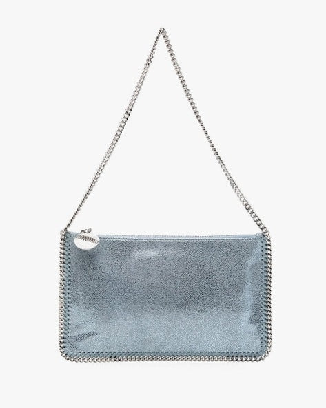 Stella McCartney Falabella Pochette Shoulder Bag – Silver blue