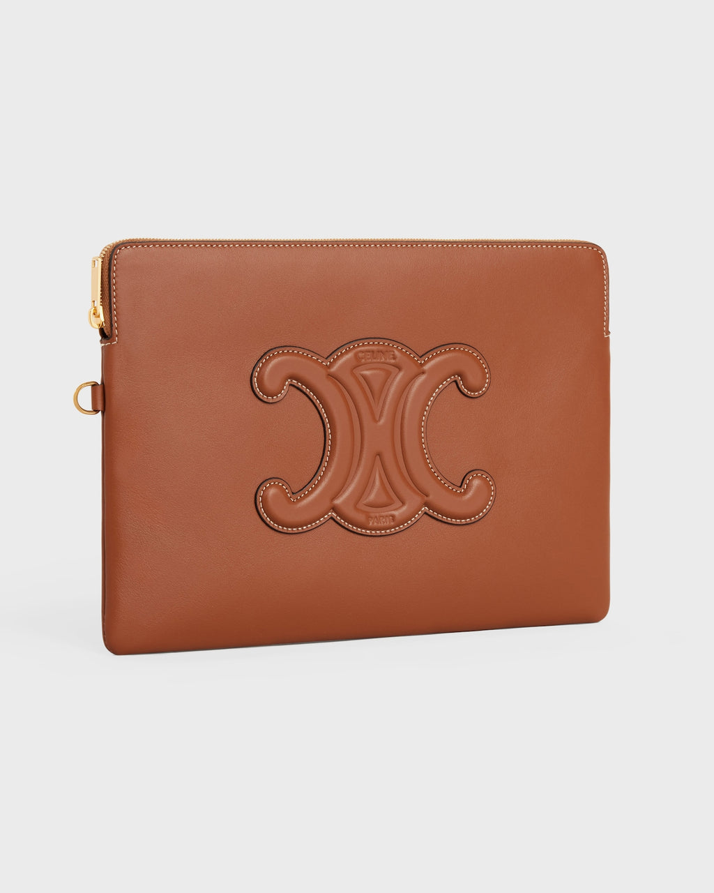 CELINE Small Pouch with Strap Cuir Triomphe – Tan