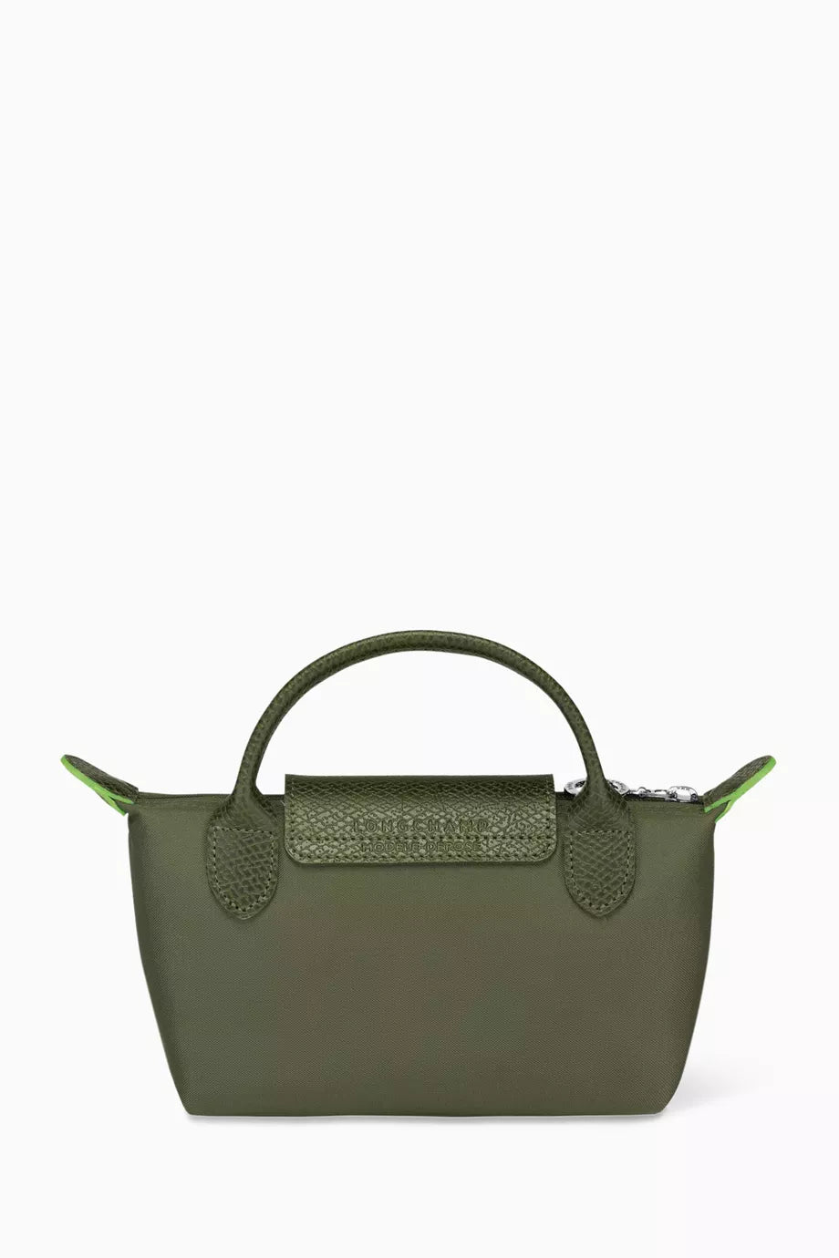 Longchamp Le Pliage Green Pouch with Handle