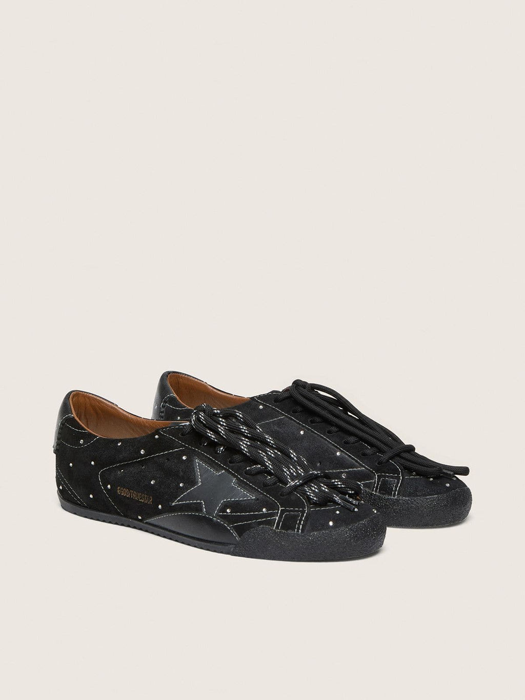 Golden Goose Super-Star Sneakers – Black Suede & Studs