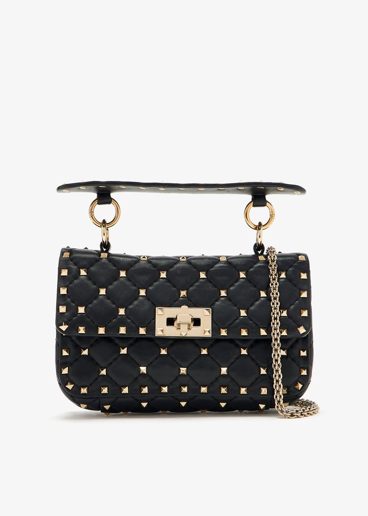 Valentino Garavani Medium Nappa Rockstud Spike Bag – Black