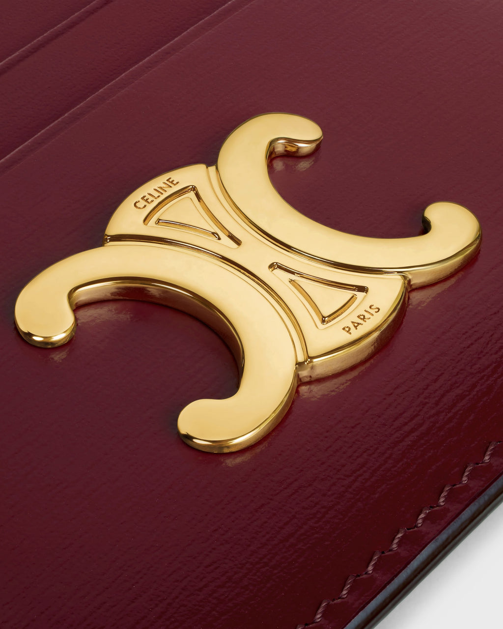 Celine CARD HOLDER TRIOMPHE IN SHINY CALFSKIN
