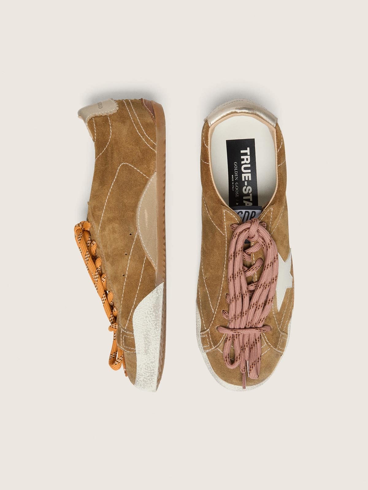 Golden Goose true-star Camel Suede Star Sneakers