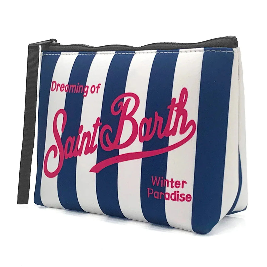 MC2 Saint Barth Aline Striped Pouch – Navy / White / Pink