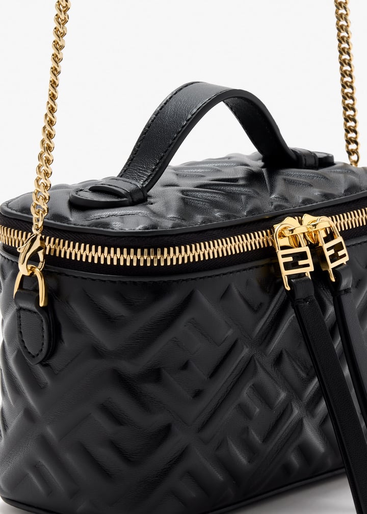 Fendi Vanity FF Leather Bag – Black