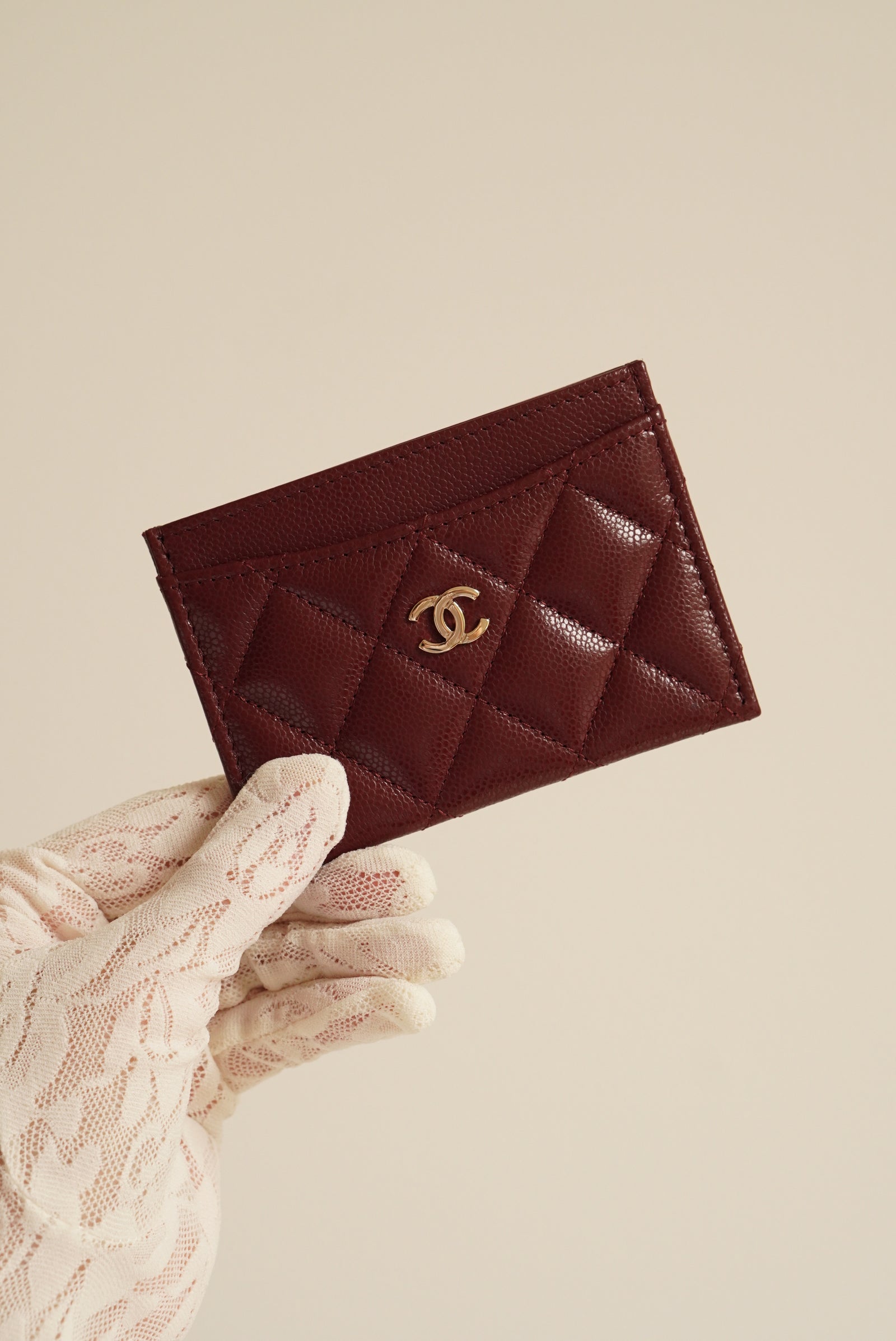 CHANEL Classic Card Holder – Burgundy