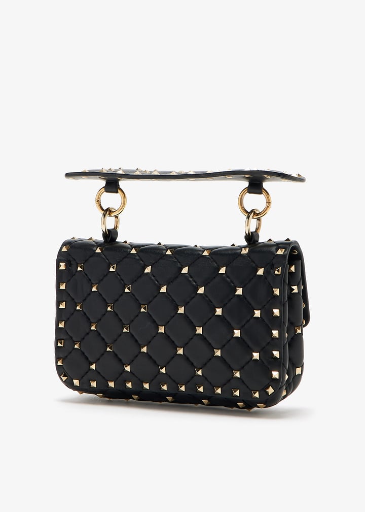 Valentino Garavani Medium Nappa Rockstud Spike Bag – Black