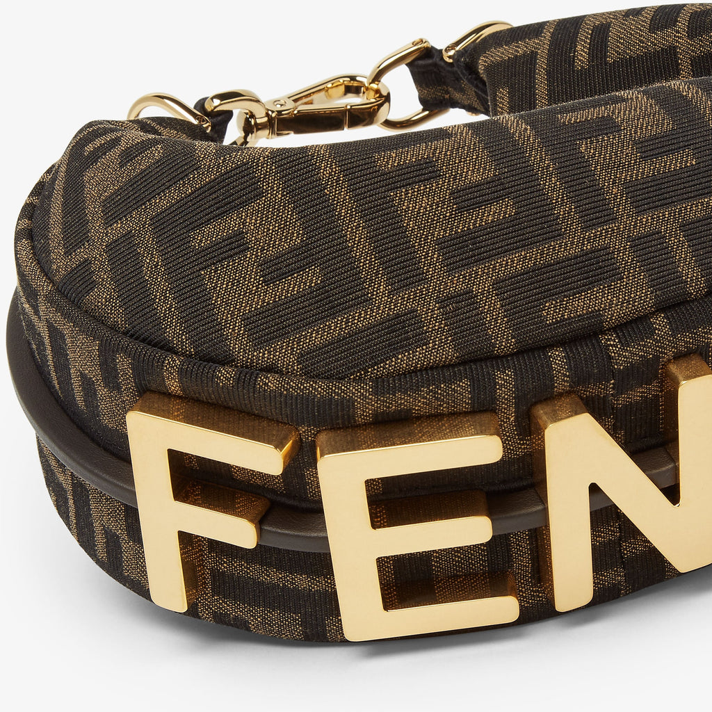 Fendi Fendigraphy Mini FF Jacquard Bag – Brown