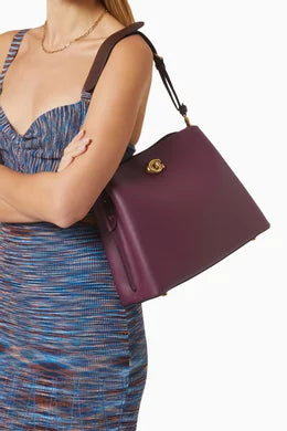 Coach Willow Shoulder Bag in Colorblock – Wine
