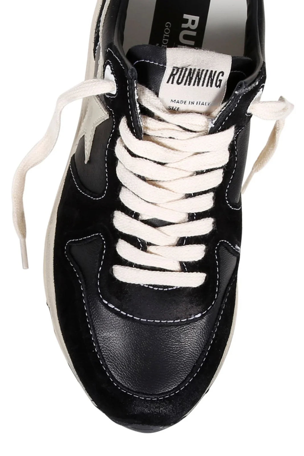 Golden Goose Running Sole Sneakers – Black & White