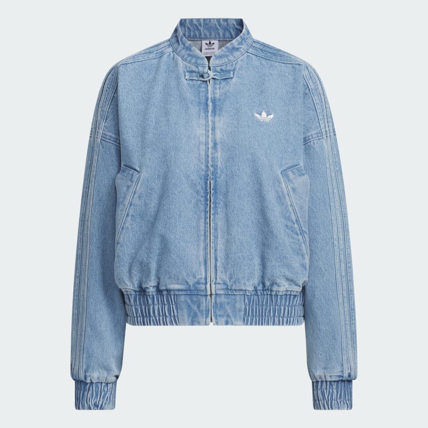 Adidas Denim Track Jacket – Light Blue