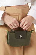 Longchamp Le Pliage Green Pouch with Handle