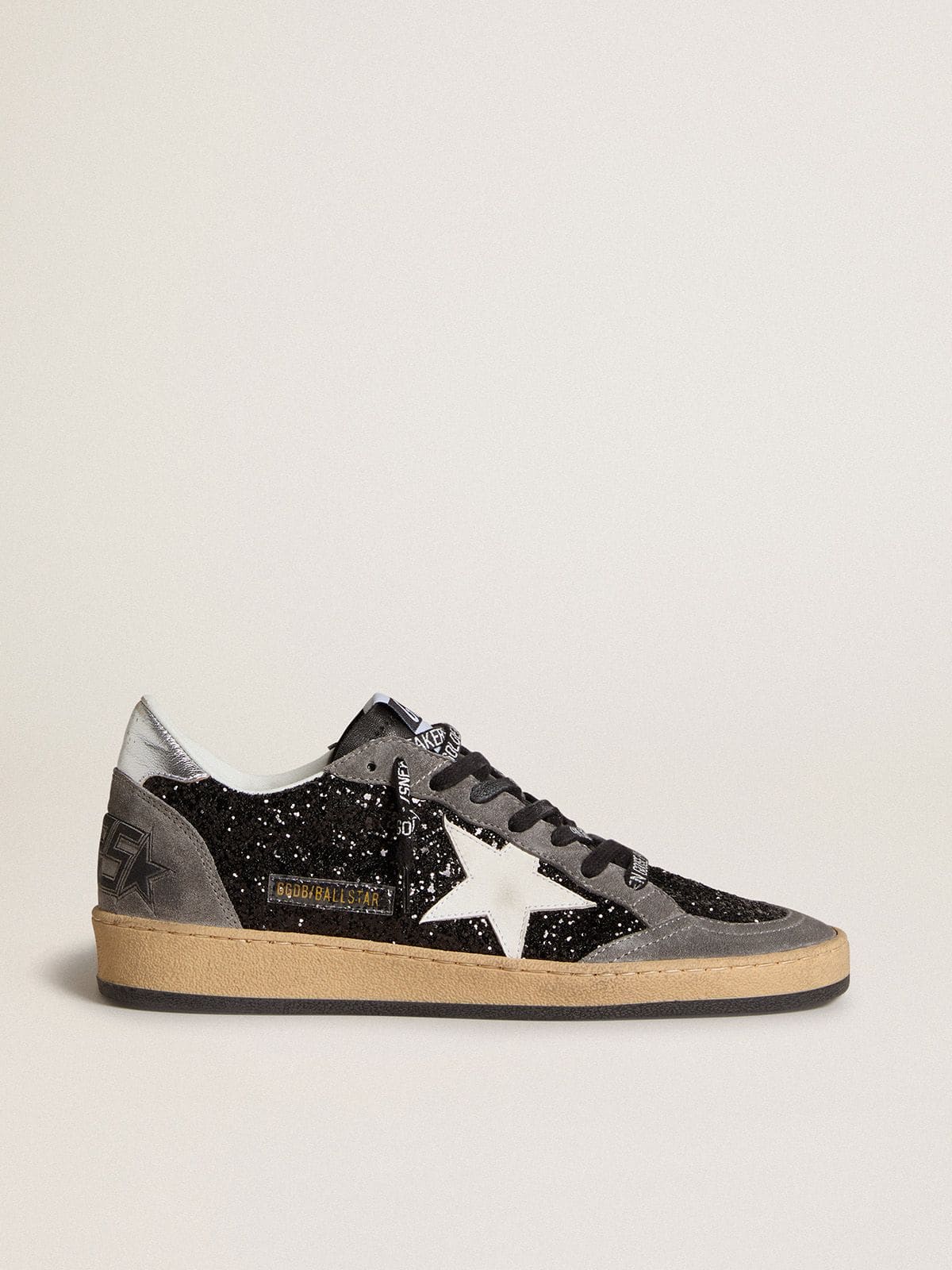 Golden Goose ballstar Black & Grey Glitter Sneakers