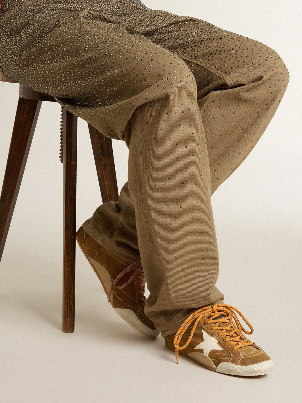 Golden Goose true-star Camel Suede Star Sneakers