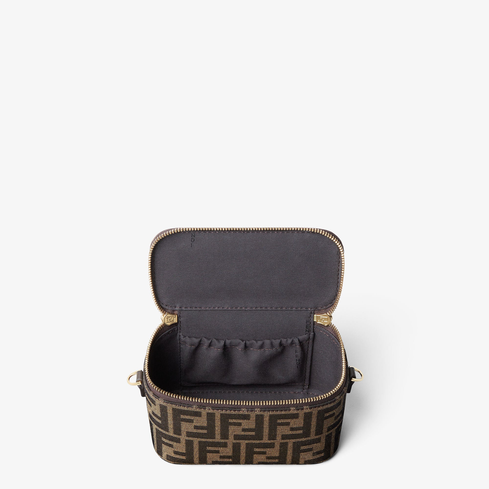 Fendi Vanity FF Jacquard Mini Bag – Tobacco Brown