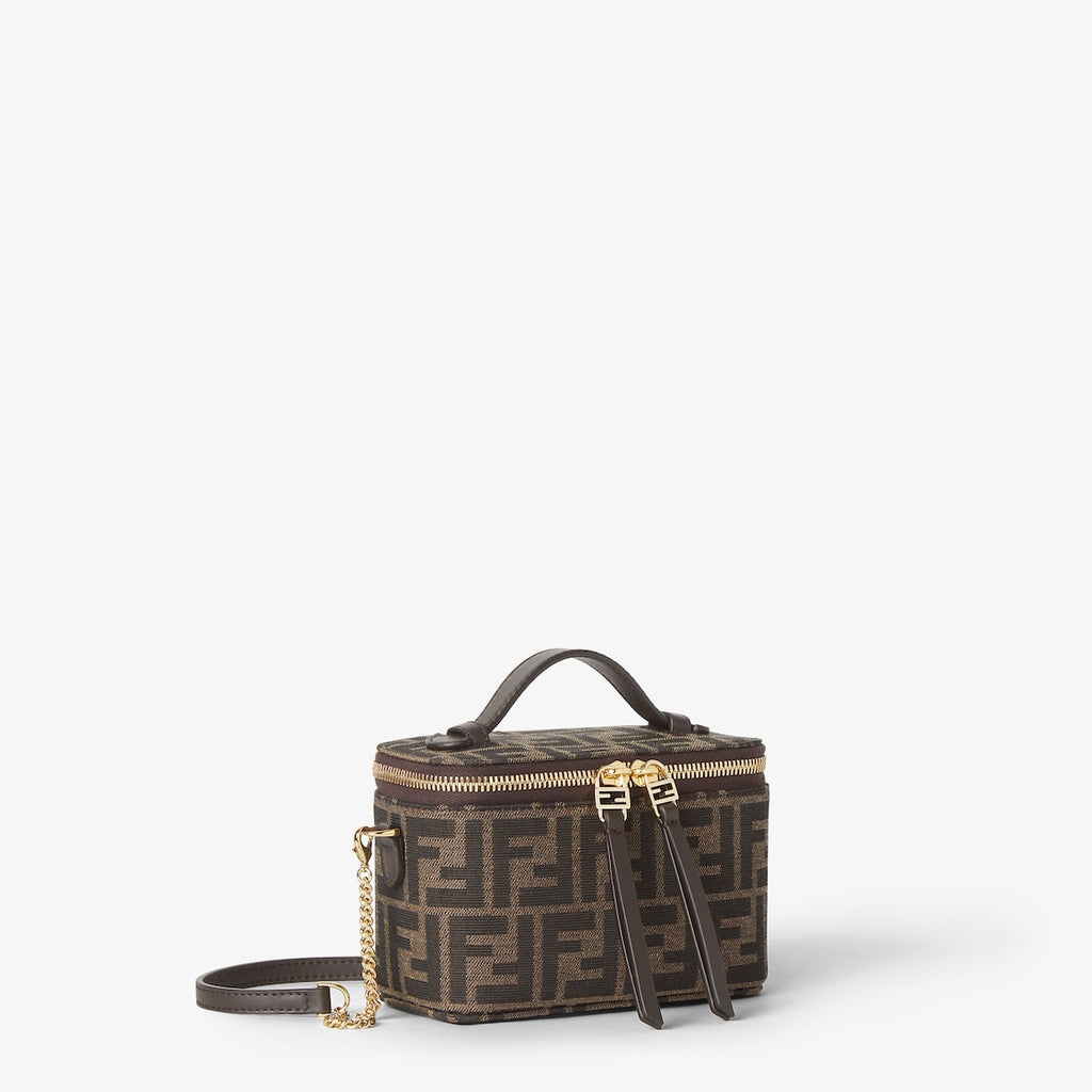 Fendi Vanity FF Jacquard Mini Bag – Tobacco Brown