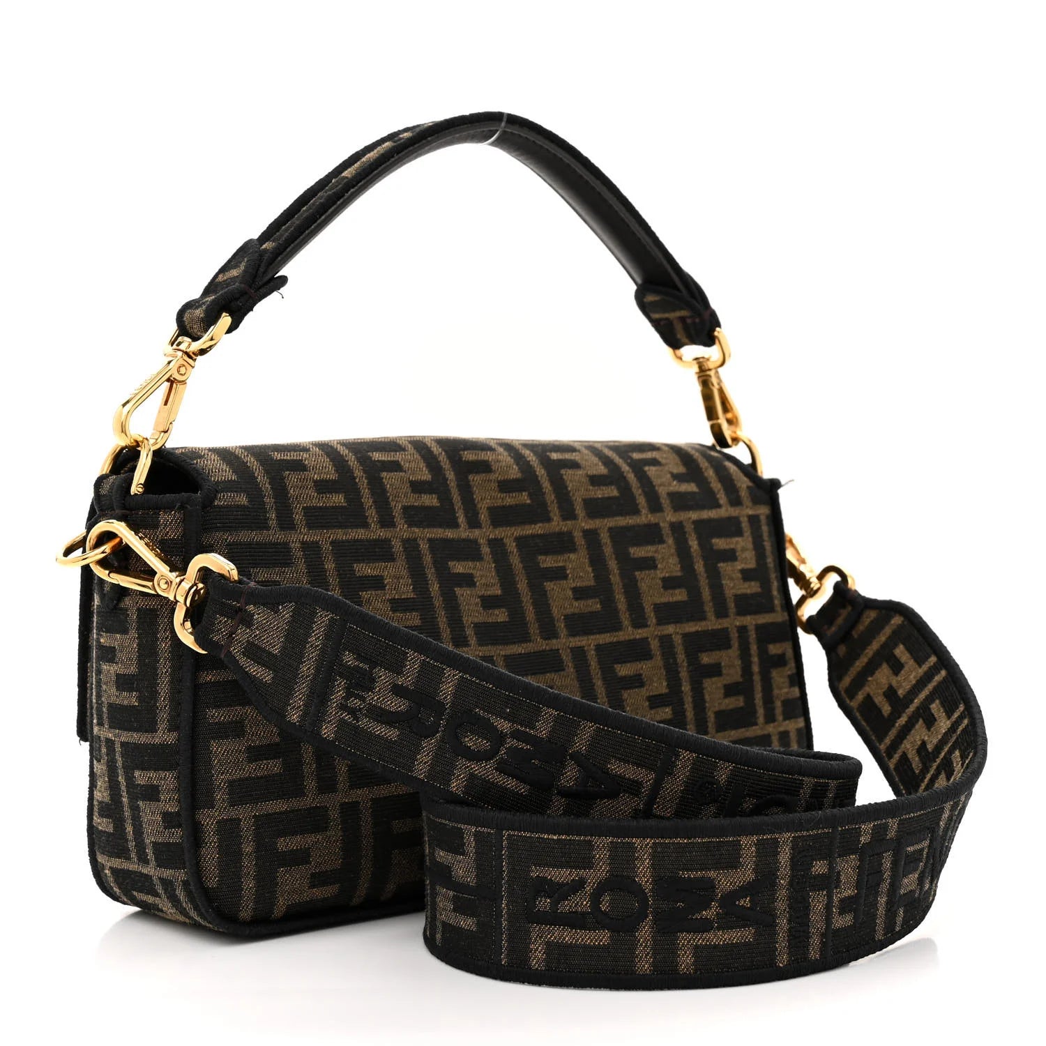 Fendi Baguette FF Zucca Jacquard Bag – Brown