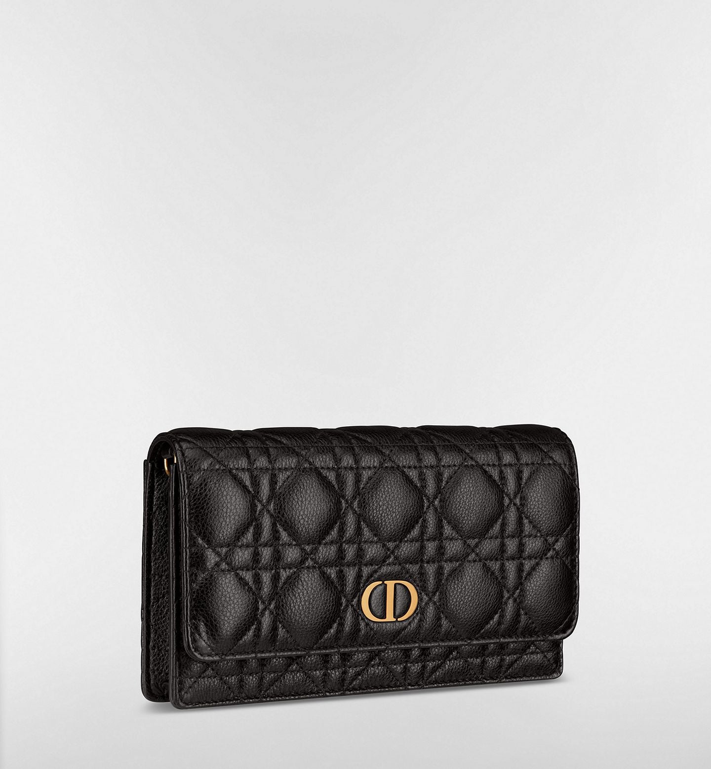 Dior Caro Pouch with Chain – Black