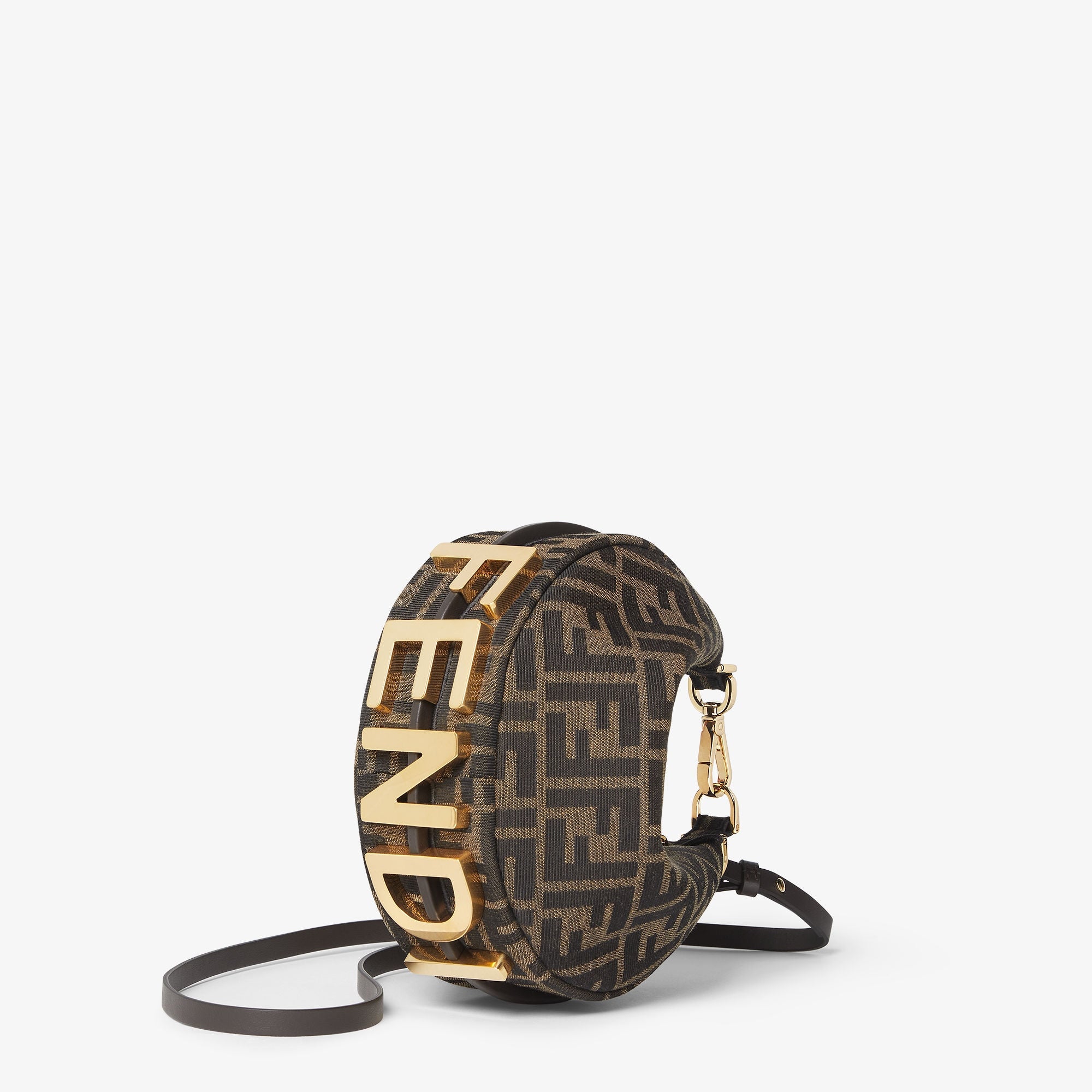 Fendi Fendigraphy Mini FF Jacquard Bag – Brown