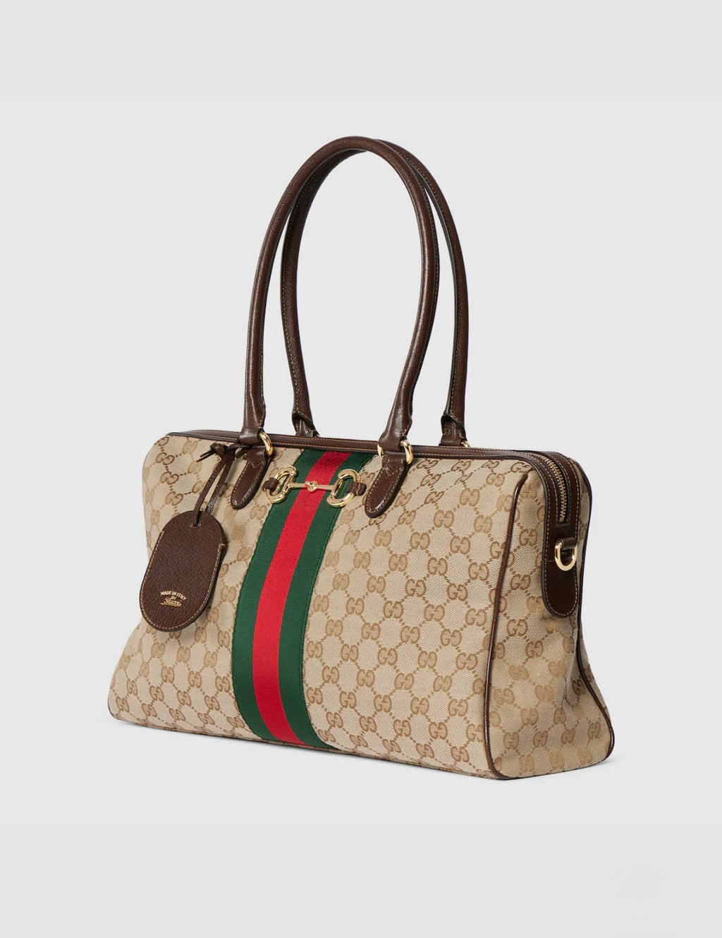 Gucci Borsetto Large Boston Bag – Sand & Brown GG Canvas