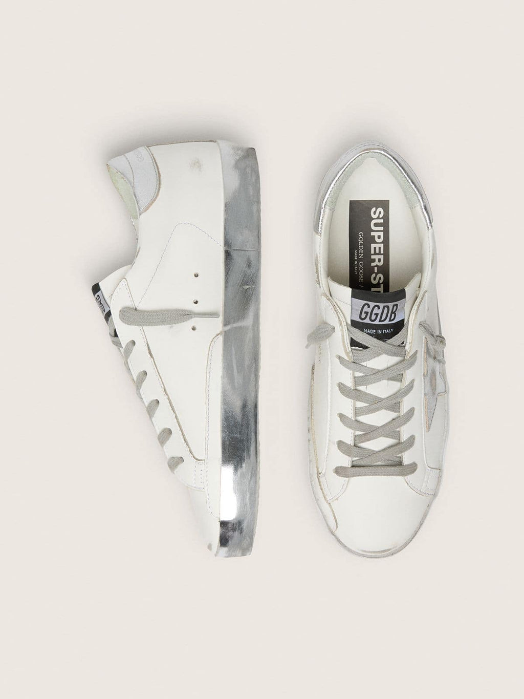 Golden Goose superstar White & Silver Star Sneakers