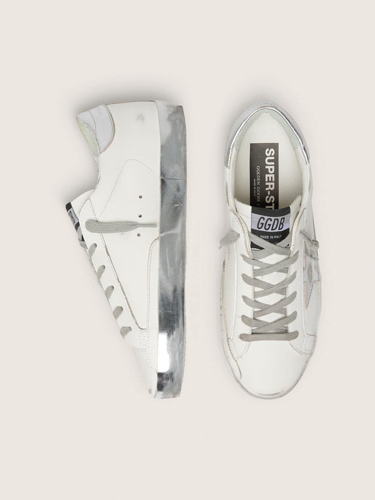 Golden Goose superstar White & Silver Star Sneakers