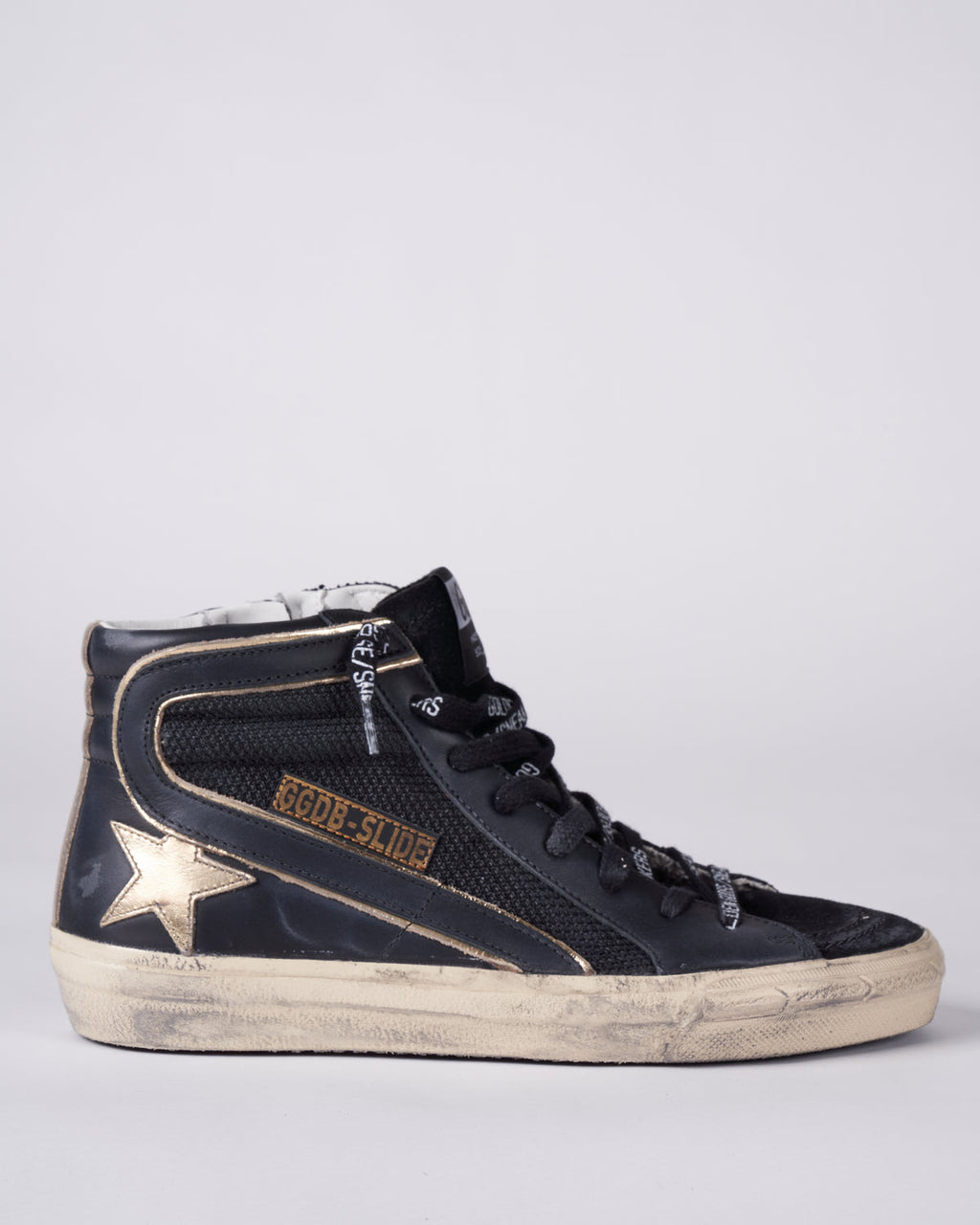 Golden Goose Black & Gold High-Top Sneakers