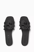 Gucci Interlocking G Slide Sandal – Black