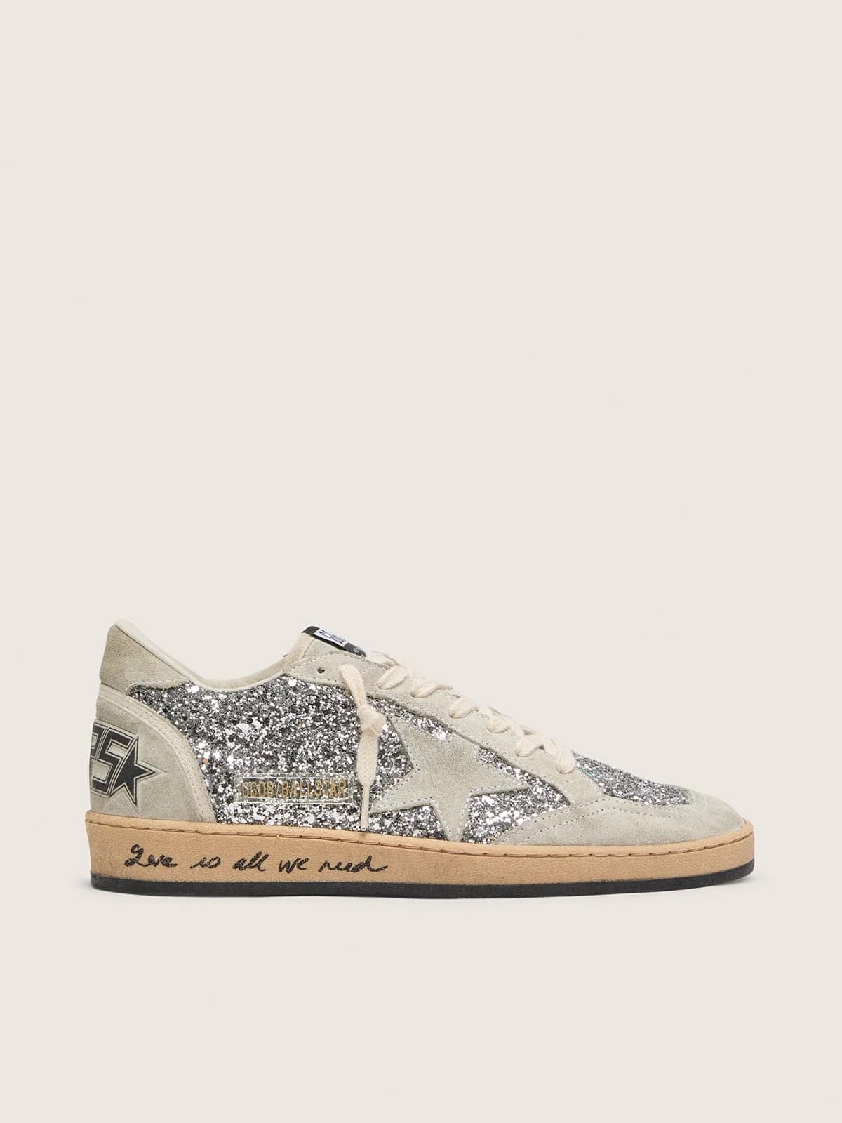 Golden Goose ball-star Silver Glitter Sneakers