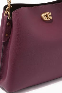 Coach Willow Shoulder Bag in Colorblock – Wine