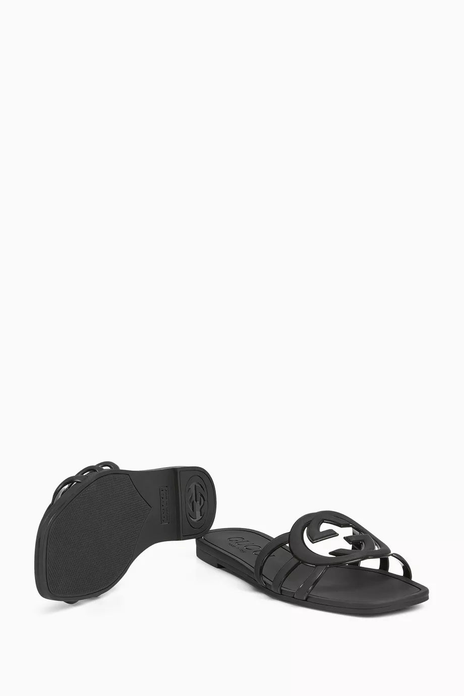 Gucci Interlocking G Slide Sandal – Black