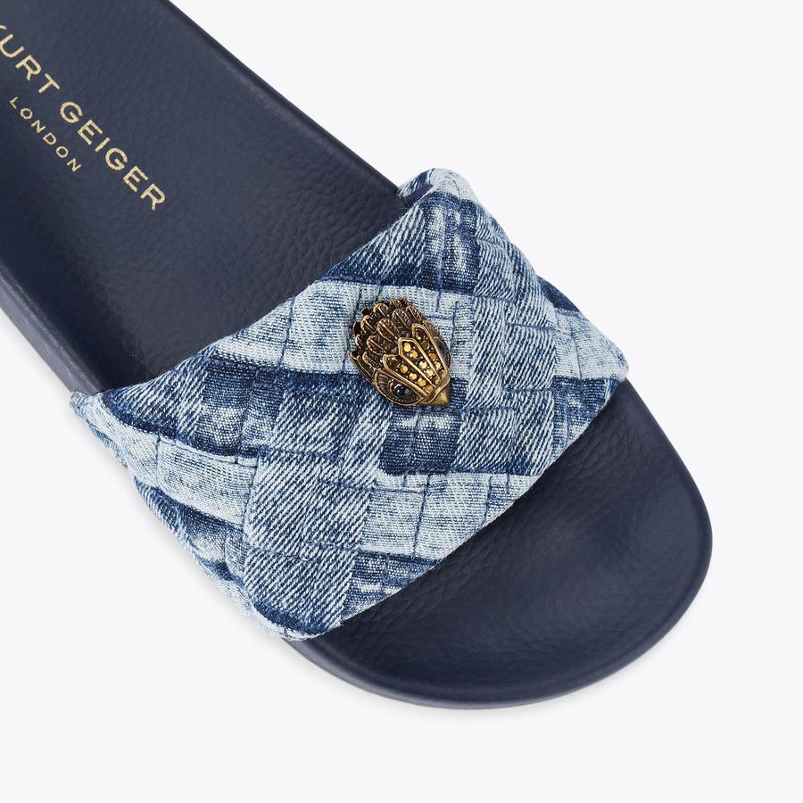 Kurt Geiger Meena Eagle Slide – Blue Denim