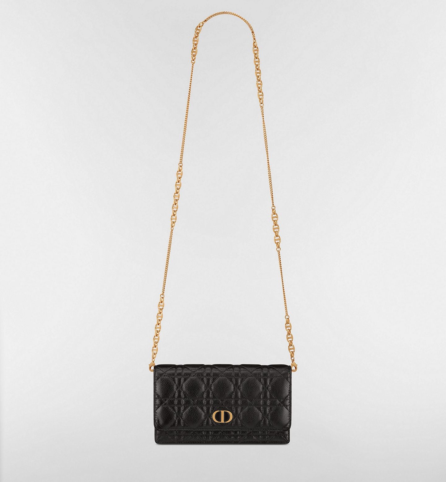 Dior Caro Pouch with Chain – Black