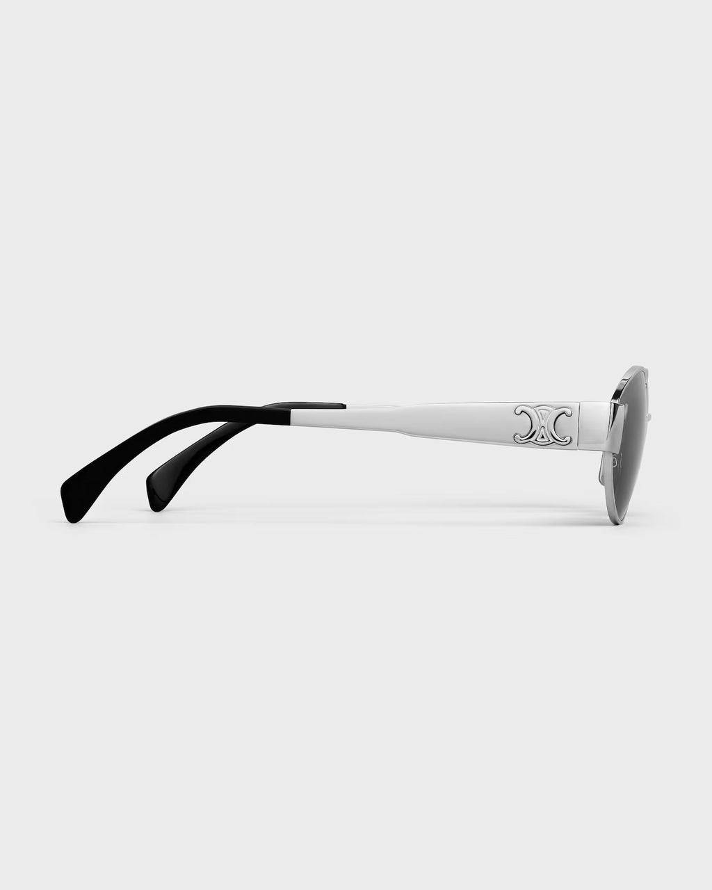 CELINE Triomphe Metal 01 Sunglasses – Silver / Smoke