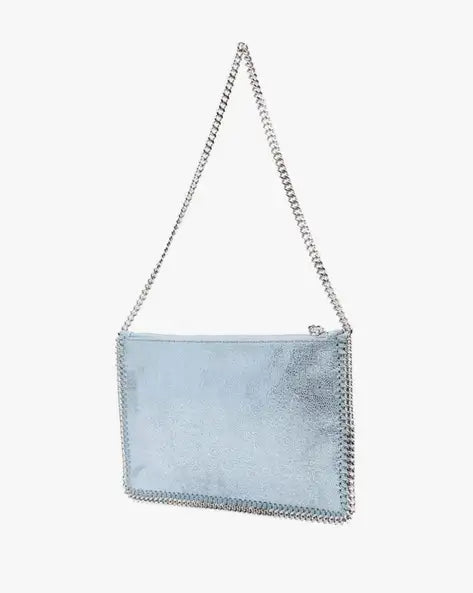 Stella McCartney Falabella Pochette Shoulder Bag – Silver blue
