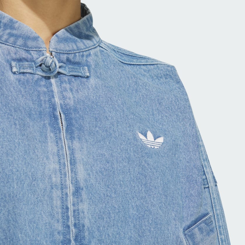 Adidas Denim Track Jacket – Light Blue