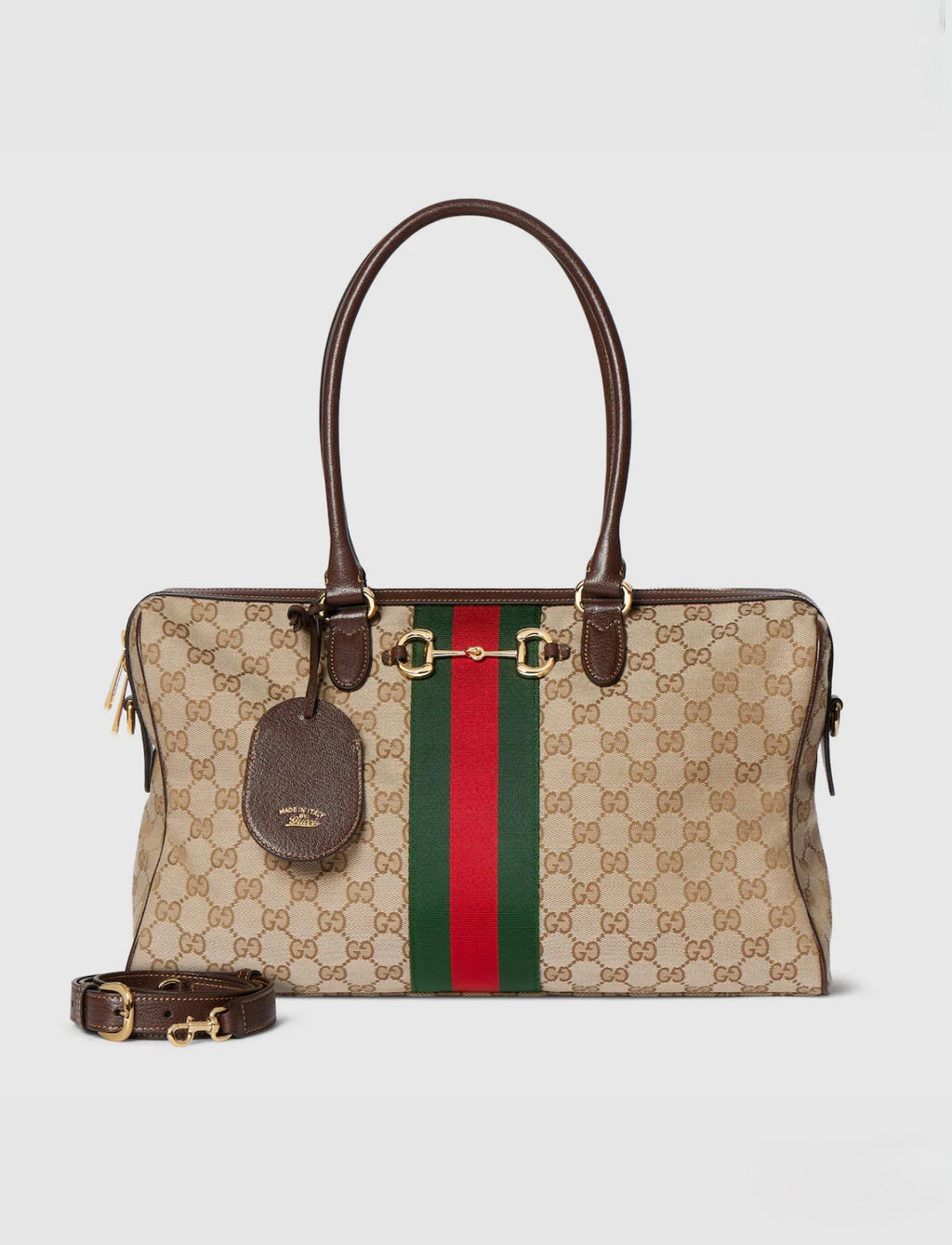 Gucci Borsetto Large Boston Bag – Sand & Brown GG Canvas