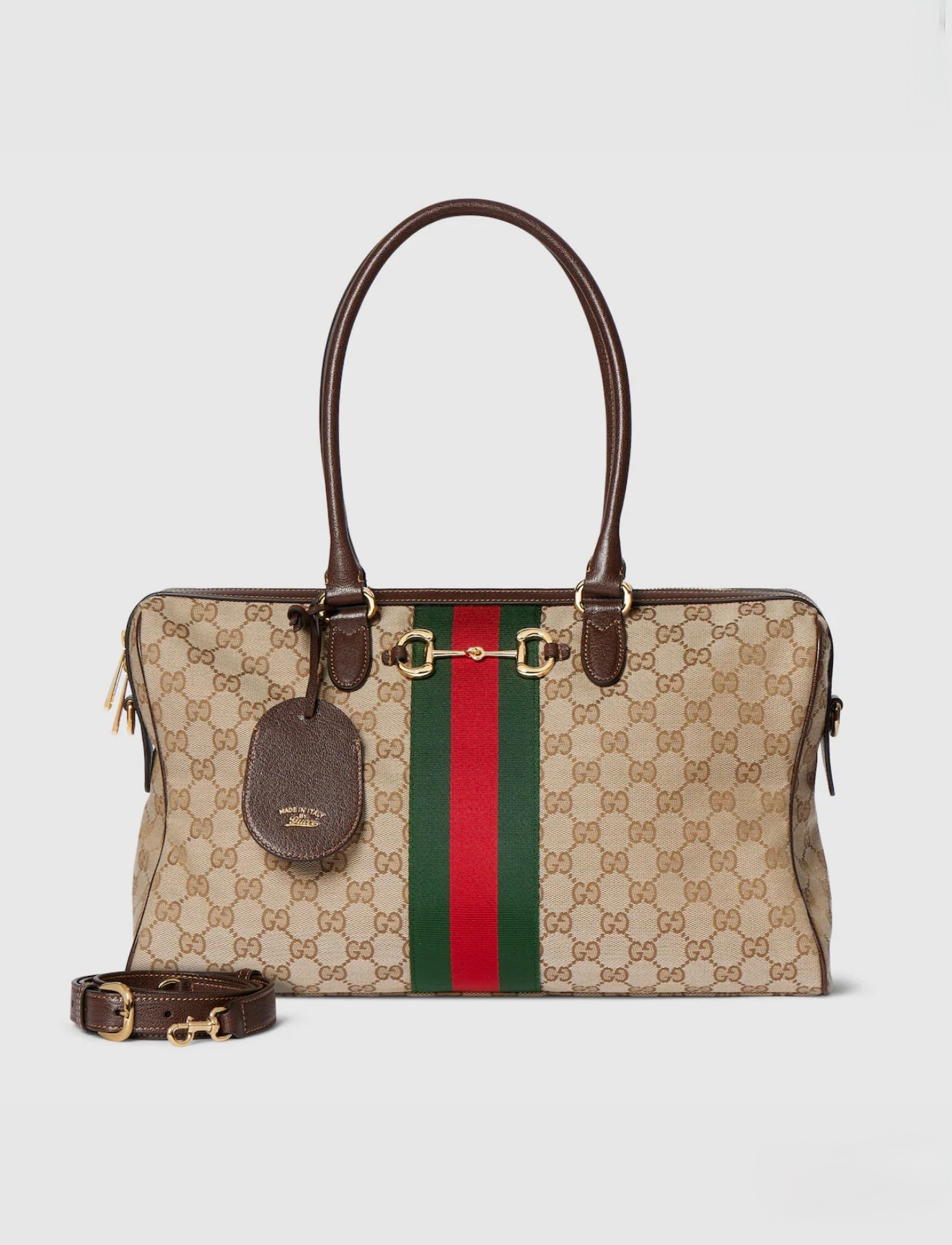 Gucci Borsetto Large Boston Bag – Sand & Brown GG Canvas