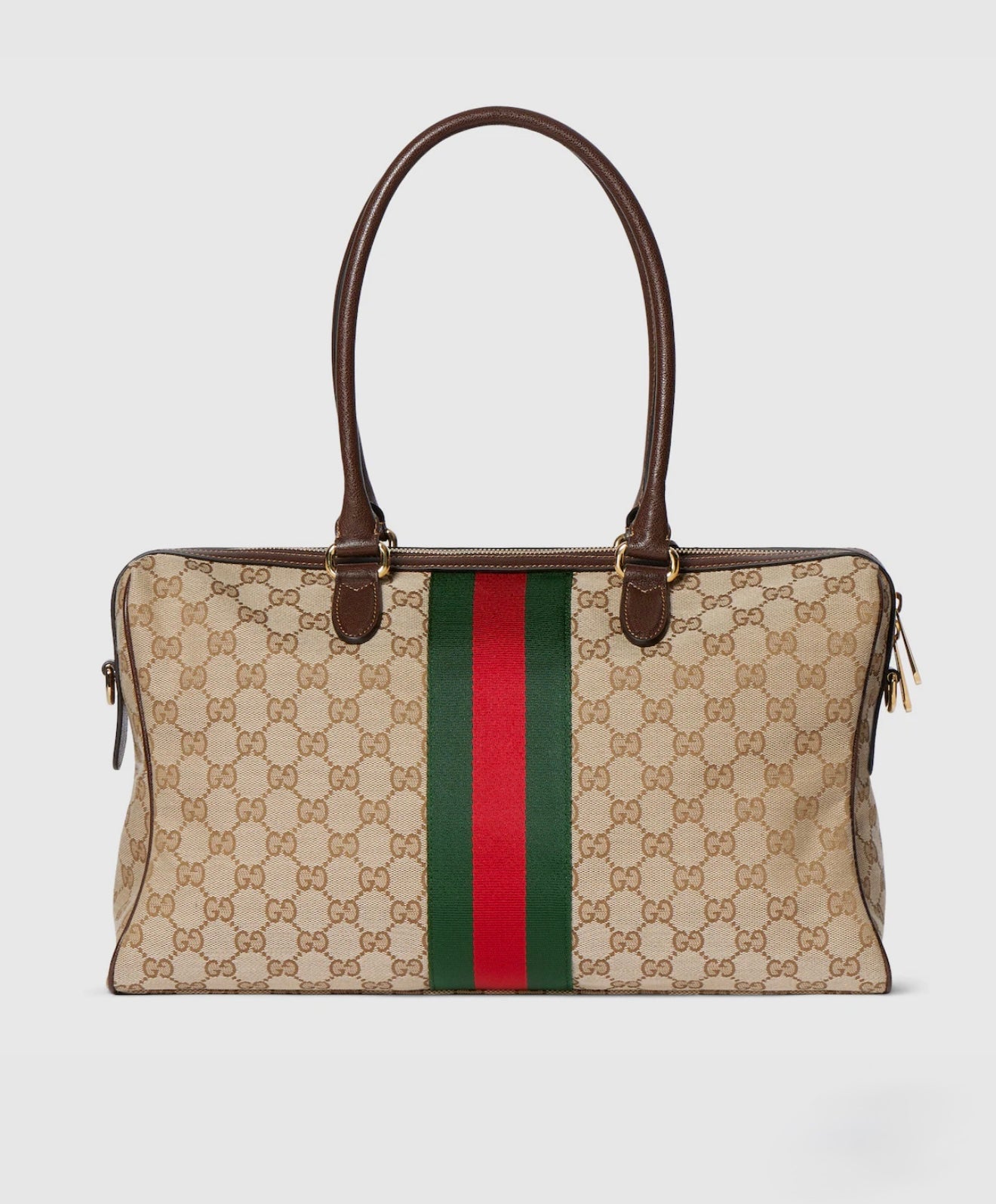 Gucci Borsetto Large Boston Bag – Sand & Brown GG Canvas