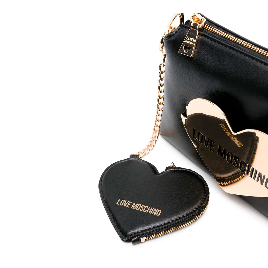 Original Love Moschino Baby Heart Shoulder Bag – Black / Gold